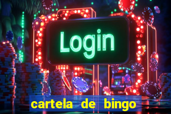 cartela de bingo cha de panela